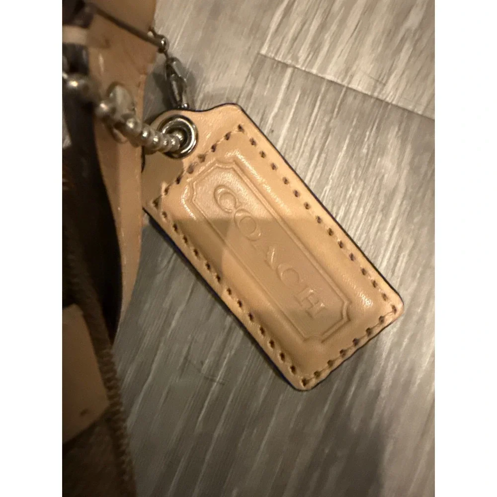 Coach Signature Peyton File Bag Khaki Brown Crossbody Messenger F18920